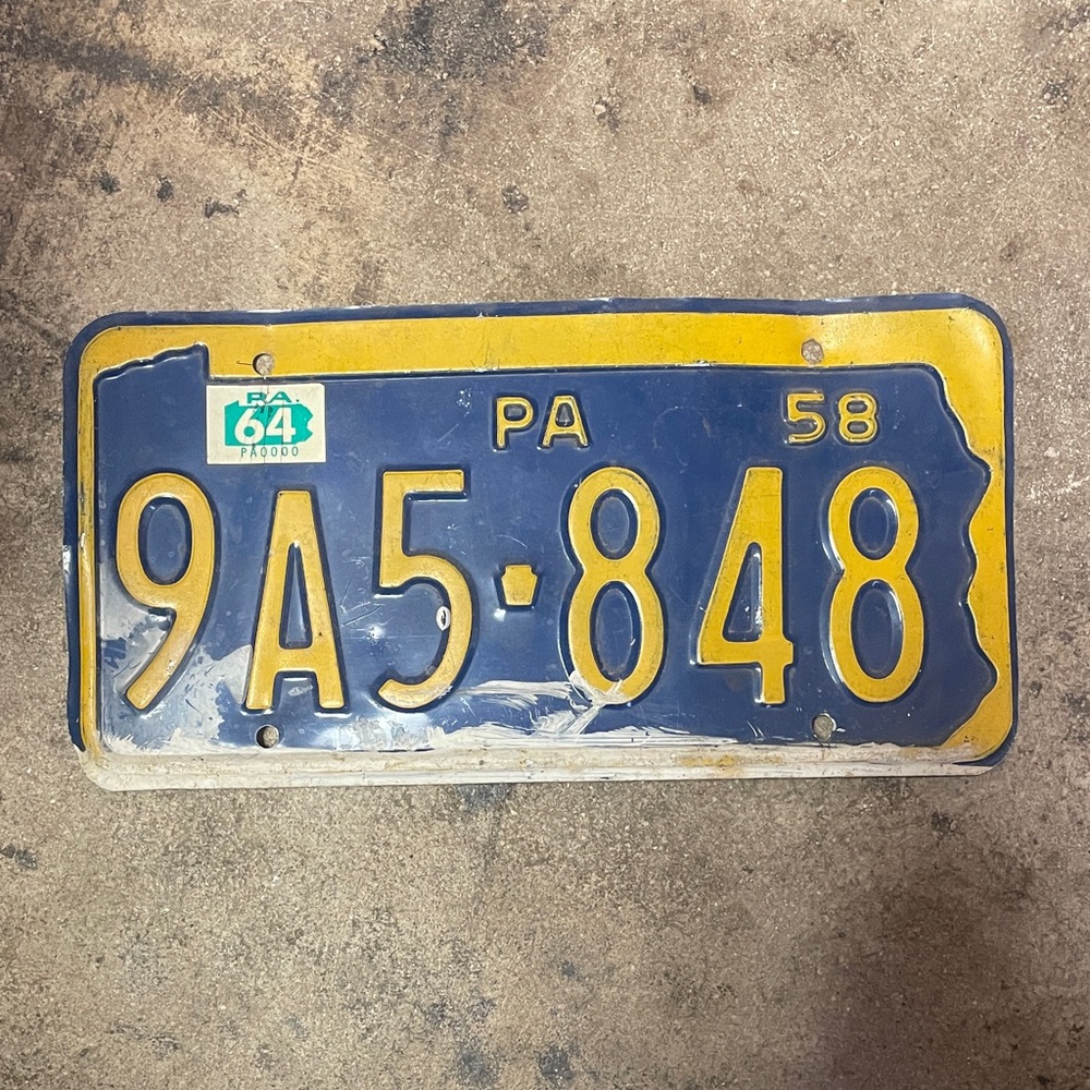 Vintage Pennsylvania License Plate